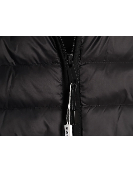 Miu Miu letter embroidered hooded down jacket TSK1,Miu Miu