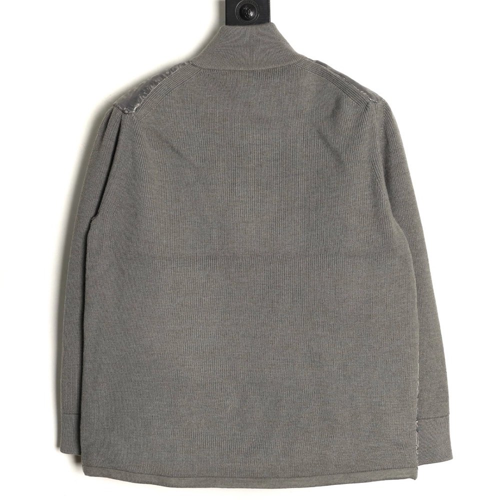Dior patchwork jacquard knit stand collar down jacket,Dior