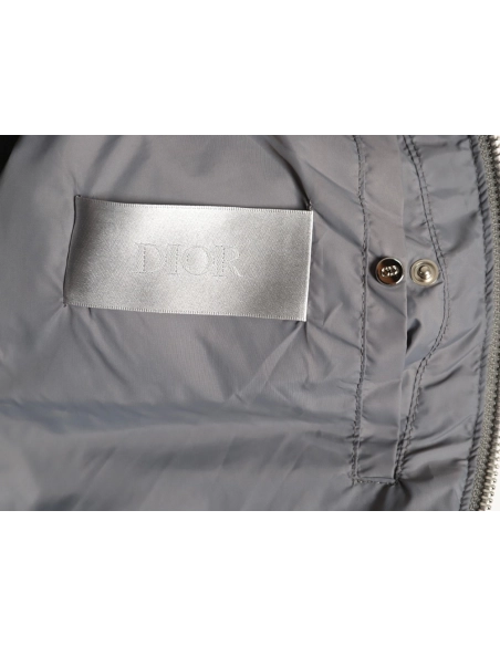 Dior patchwork jacquard knit stand collar down jacket,Dior