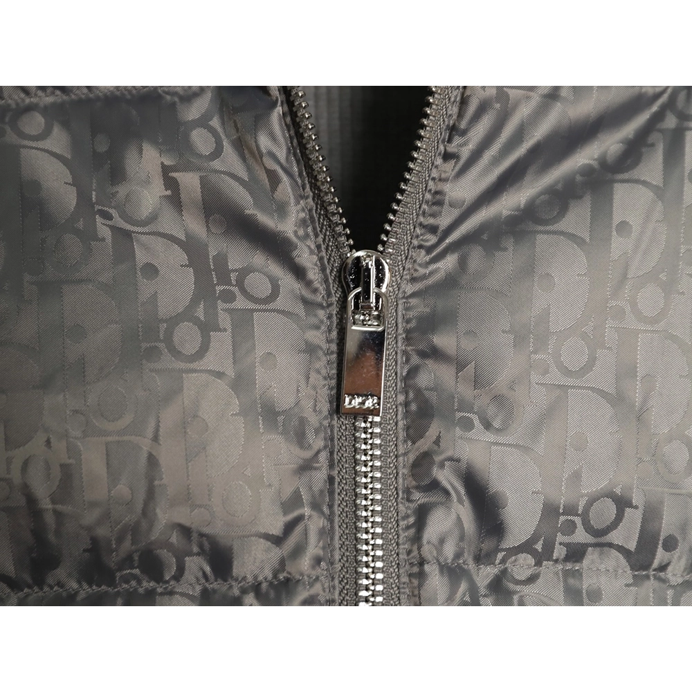 Dior patchwork jacquard knit stand collar down jacket,Dior