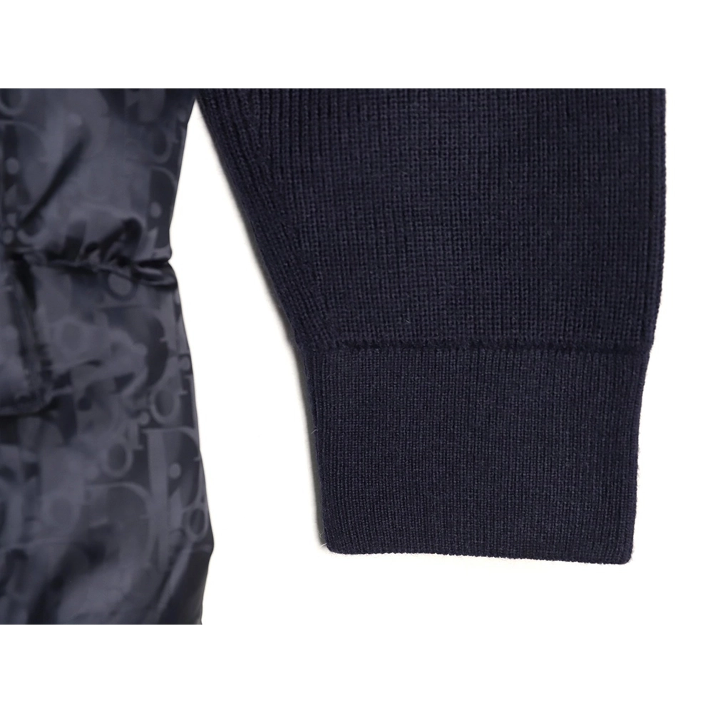 Dior patchwork jacquard knit stand collar down jacket TSK1,Dior