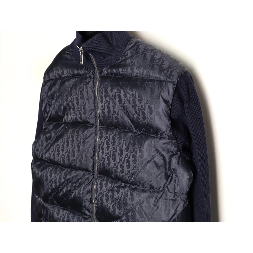 Dior patchwork jacquard knit stand collar down jacket TSK1,Dior