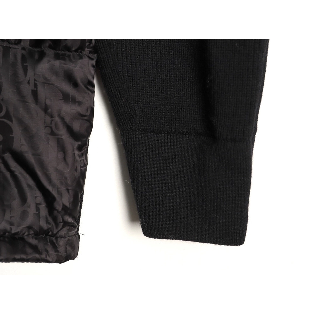 Dior patchwork jacquard knit stand collar down jacket TSK2,Dior