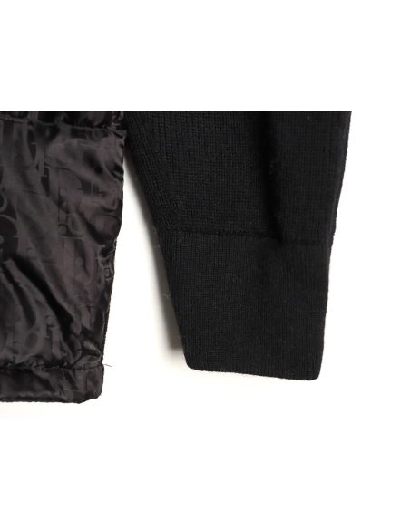Dior patchwork jacquard knit stand collar down jacket TSK2,Dior
