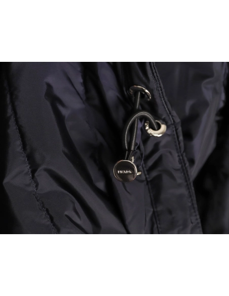 Prada double-pocket fleece hooded down jacket,Prada