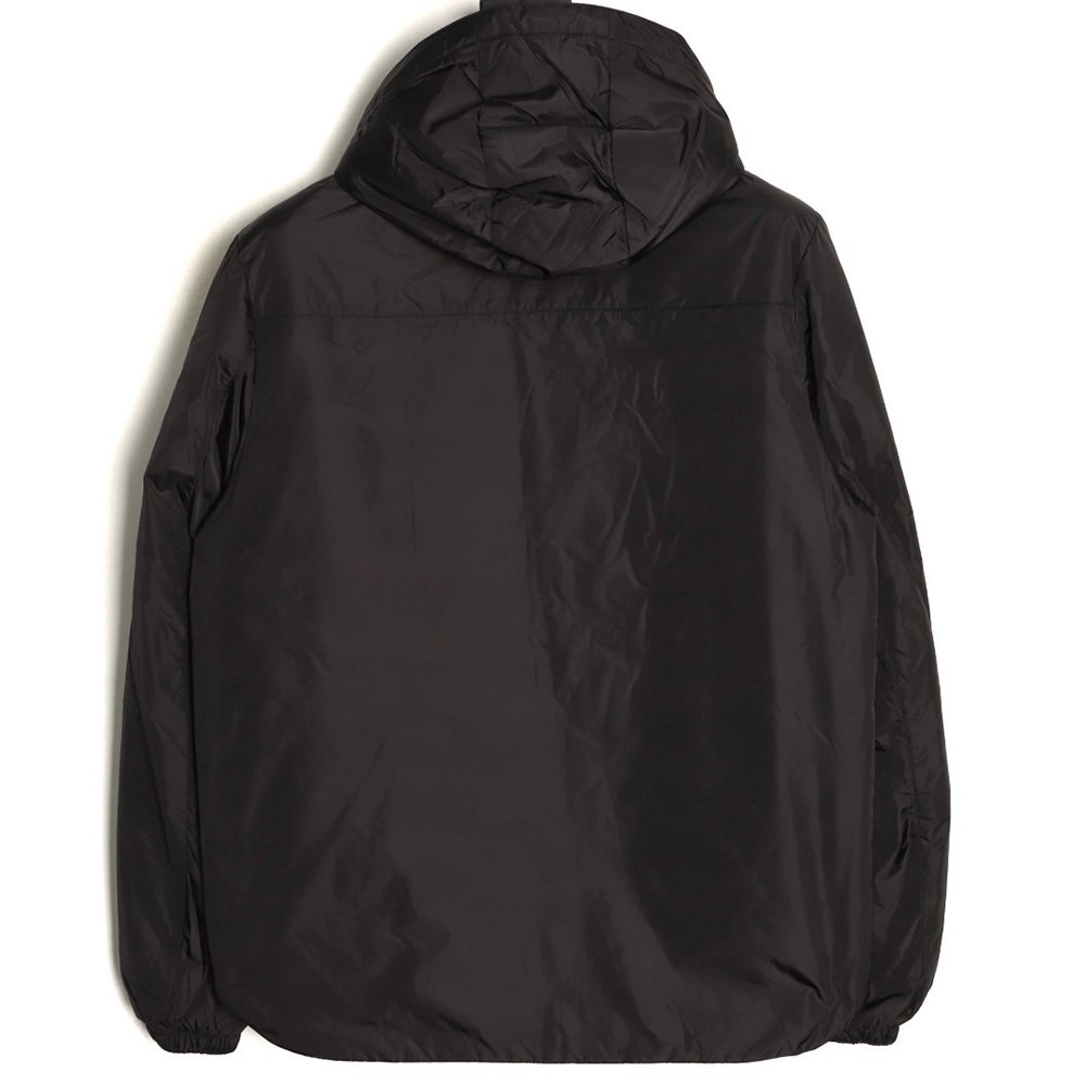 Prada double-pocket fleece hooded down jacket TSK1,Prada