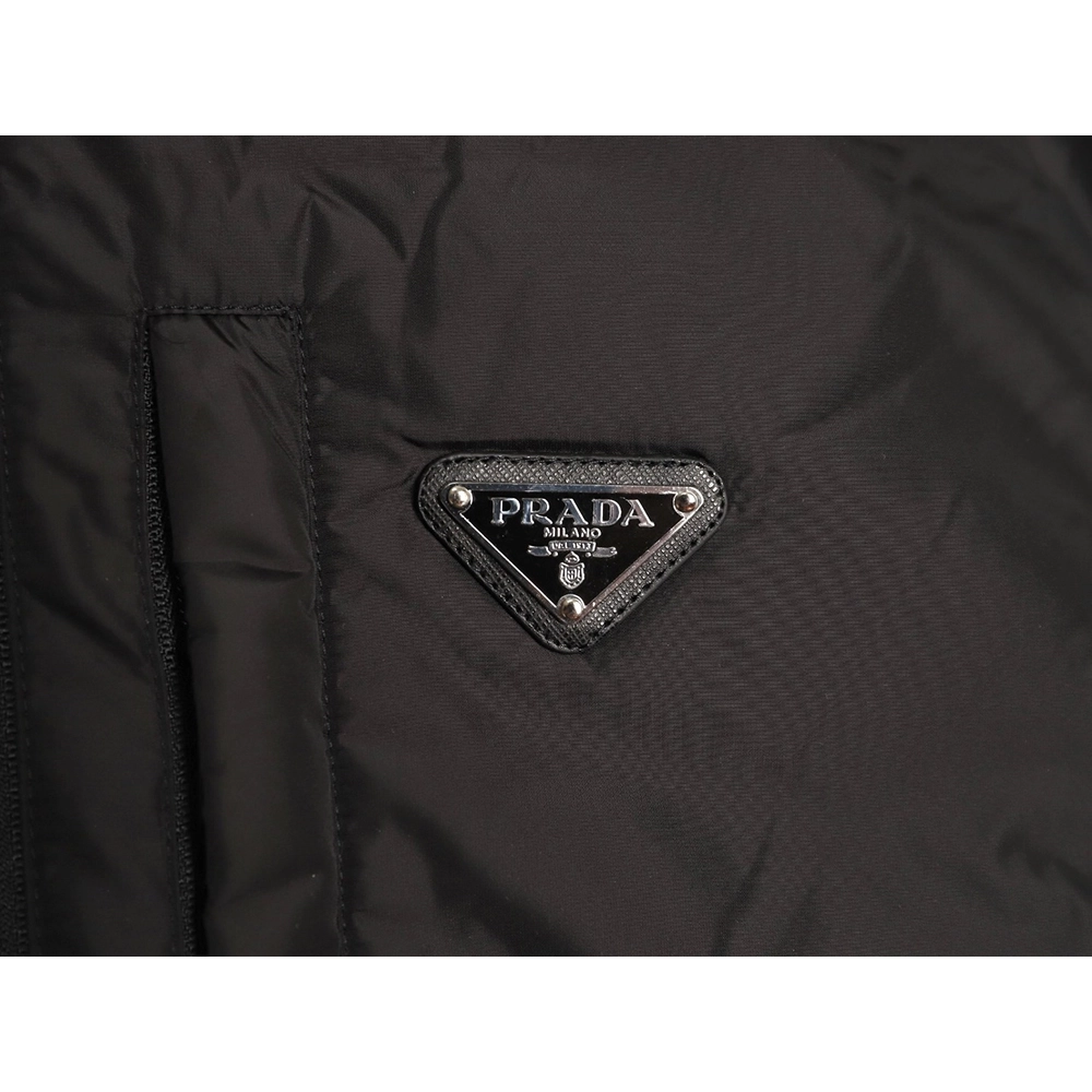 Prada double-pocket fleece hooded down jacket TSK1,Prada