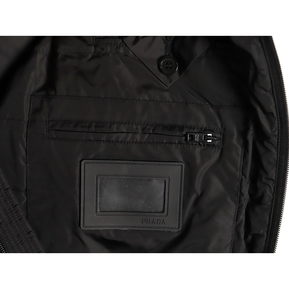 Prada double-pocket fleece hooded down jacket TSK1,Prada