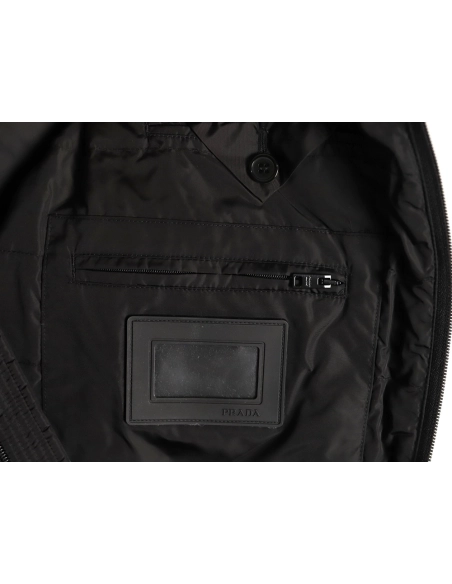 Prada double-pocket fleece hooded down jacket TSK1,Prada