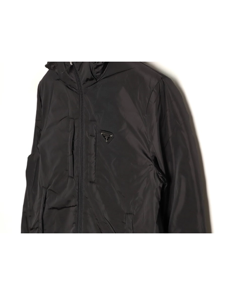 Prada double-pocket fleece hooded down jacket TSK1,Prada
