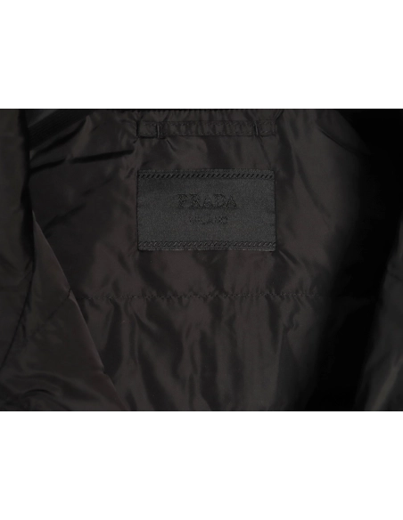 Prada double-pocket fleece hooded down jacket TSK1,Prada