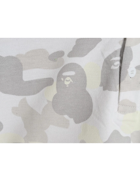 BAPE Shark Head and Tiger Head Short-Sleeve Polo Shirt,Bape
