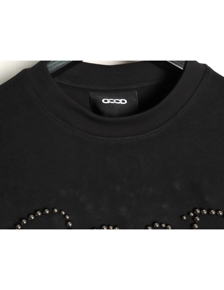 Good Brand Pearl Letter Taped Long-Sleeve T-Shirt,Good Brand