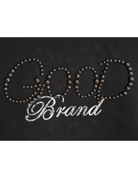 Good Brand Pearl Letter Taped Long-Sleeve T-Shirt,Good Brand