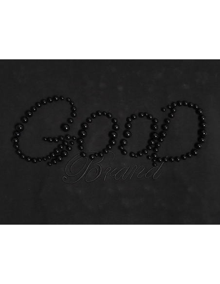 Good Brand Pearl Letter Taped Long-Sleeve T-Shirt TSK1,Good Brand