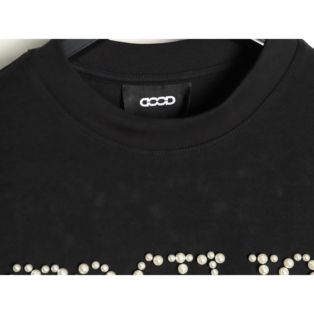 Good Brand Pearl Letter Taped Long-Sleeve T-Shirt TSK2,Good Brand