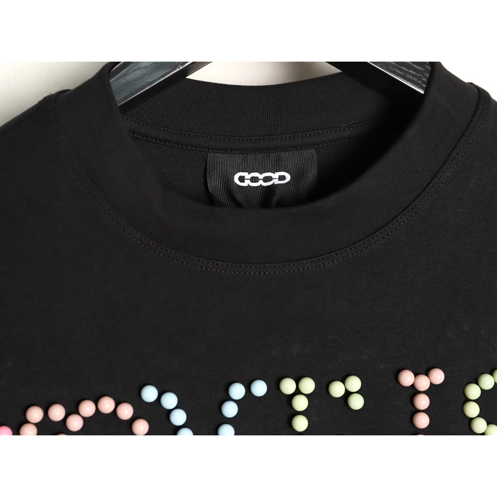 Good Brand Macaron Color Pearl Enamel Letter Long-Sleeve T-Shirt TSK1,Good Brand