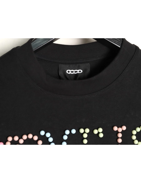 Good Brand Macaron Color Pearl Enamel Letter Long-Sleeve T-Shirt TSK1,Good Brand