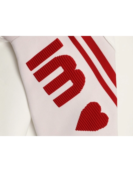 Miu Miu large logo jacquard patchwork sweatshirt,Miu Miu