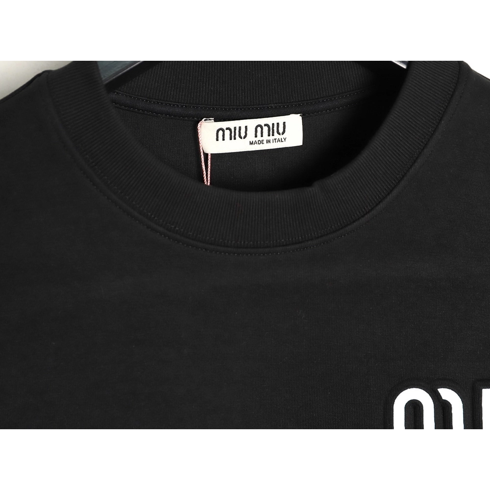 Miu Miu large logo jacquard patchwork sweatshirt TSK1,Miu Miu