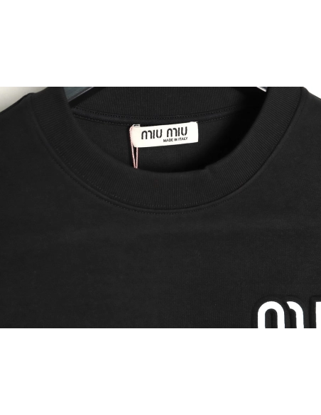 Miu Miu large logo jacquard patchwork sweatshirt TSK1,Miu Miu