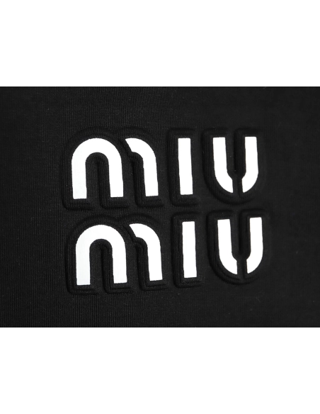 Miu Miu large logo jacquard patchwork sweatshirt TSK1,Miu Miu