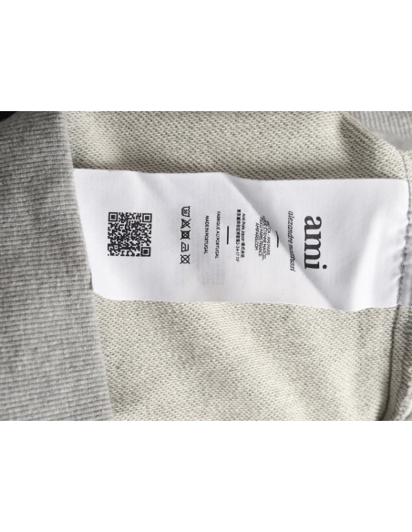 Ami Paris Heart Embroidered Zip-Up Hooded Jacket TSK1,Ami