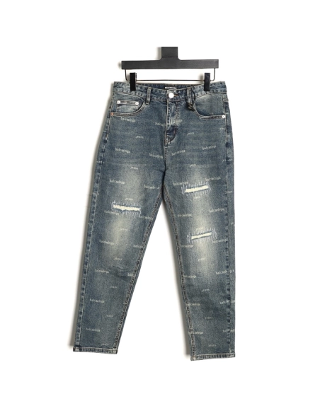 Balenciaga all-over logo jeans,Balenciaga