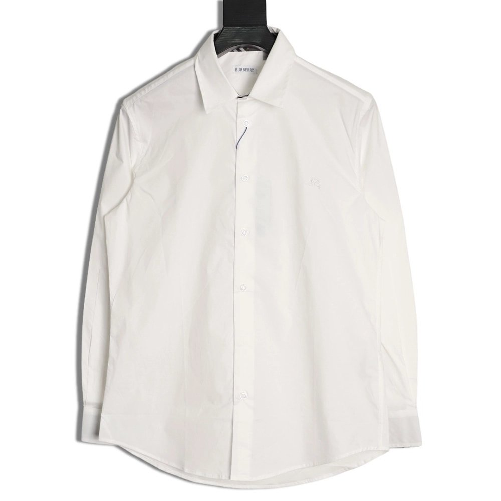 Burberry embroidered logo check collar shirt,Burberry