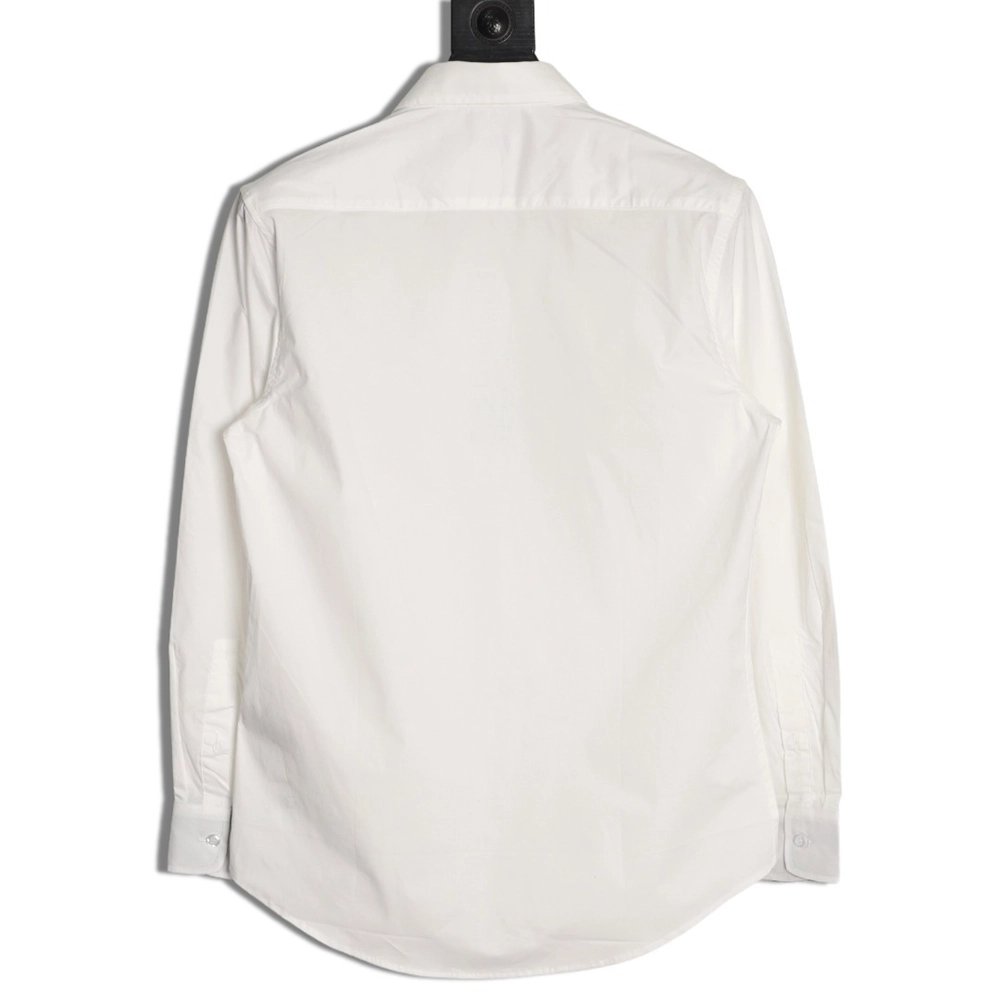 Burberry embroidered logo check collar shirt,Burberry
