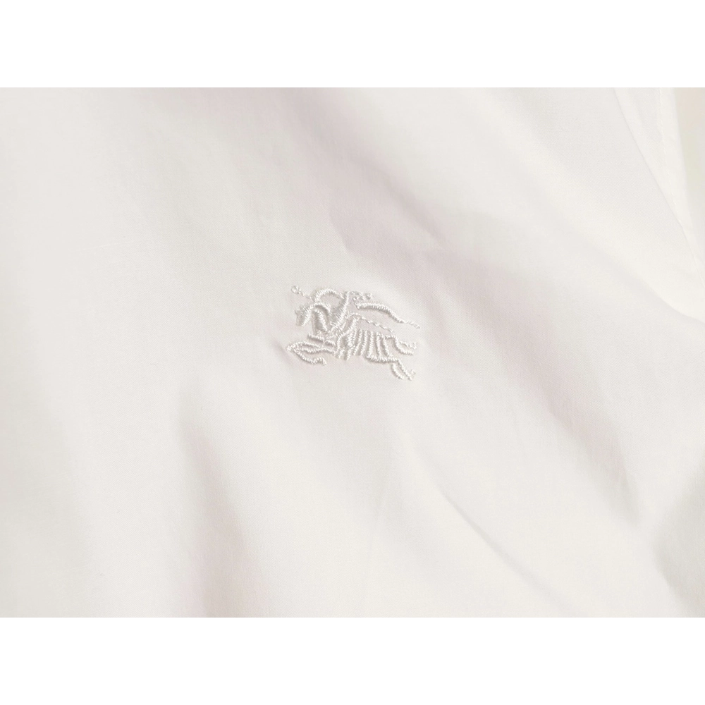 Burberry embroidered logo check collar shirt,Burberry