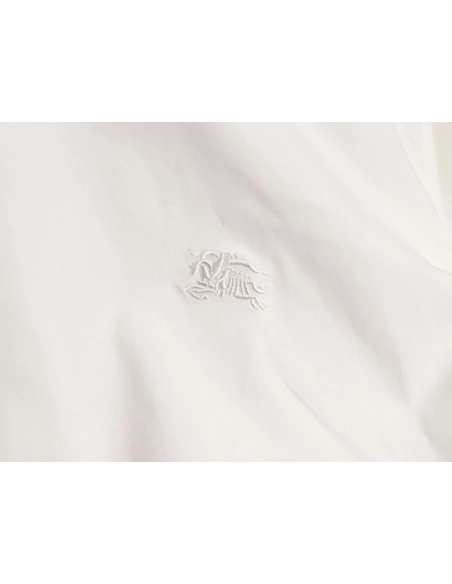 Burberry embroidered logo check collar shirt,Burberry