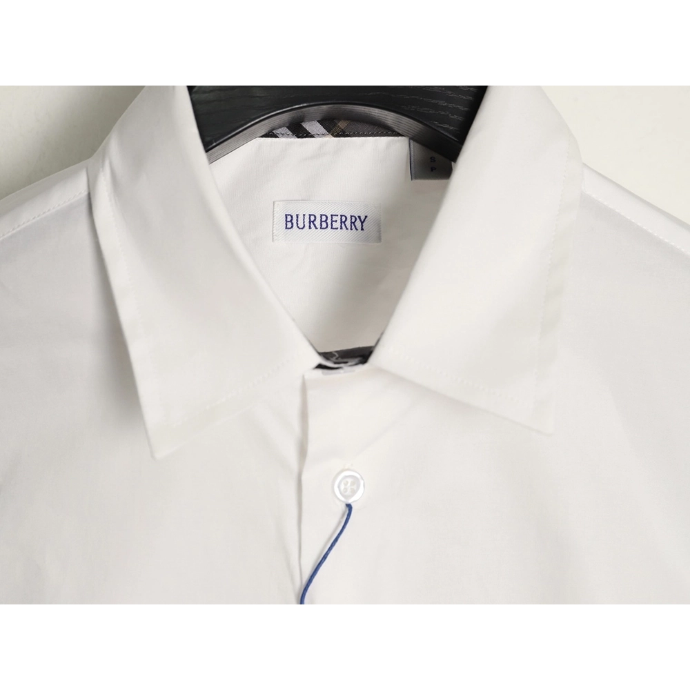 Burberry embroidered logo check collar shirt,Burberry