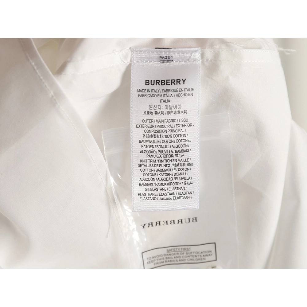 Burberry embroidered logo check collar shirt,Burberry