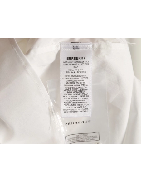 Burberry embroidered logo check collar shirt,Burberry