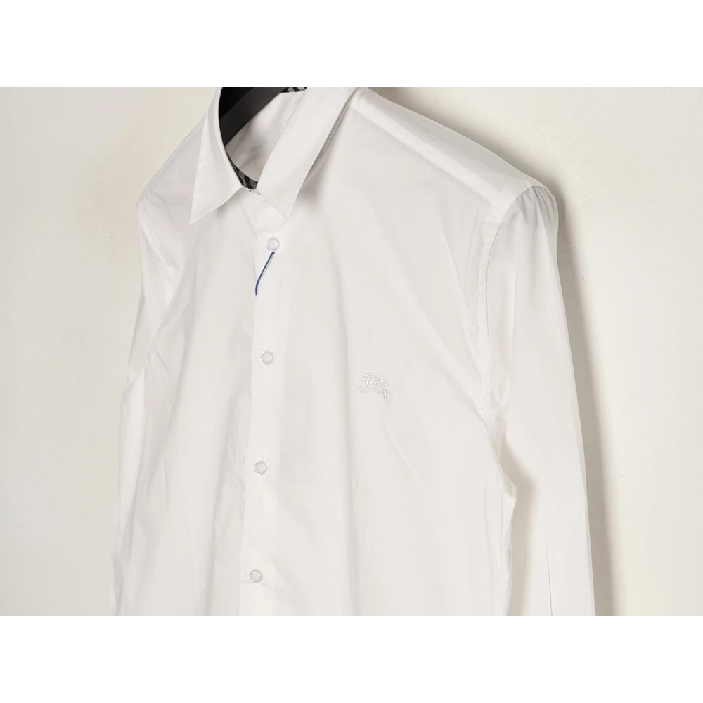 Burberry embroidered logo check collar shirt,Burberry