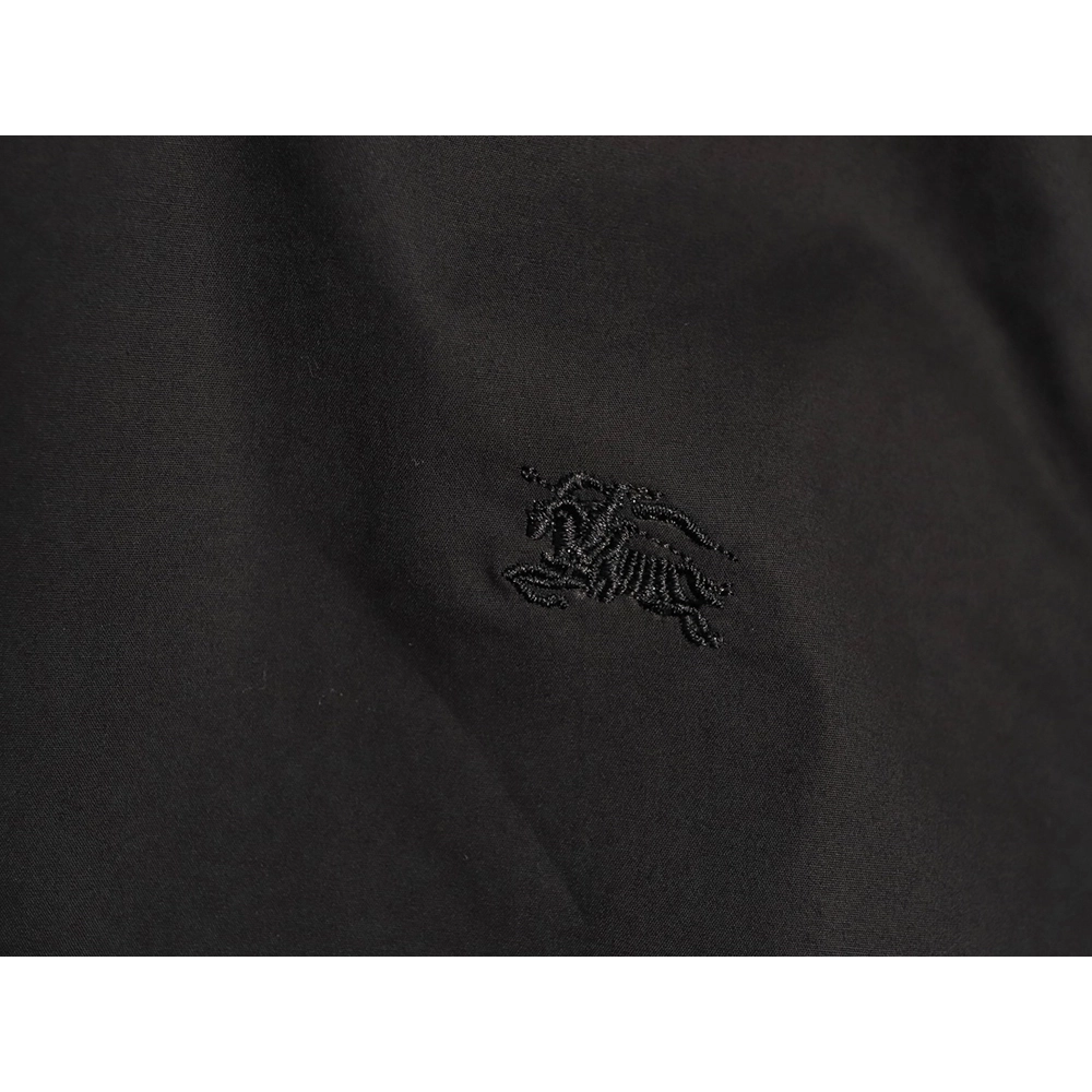 Burberry embroidered logo check collar shirt TSK1,Burberry