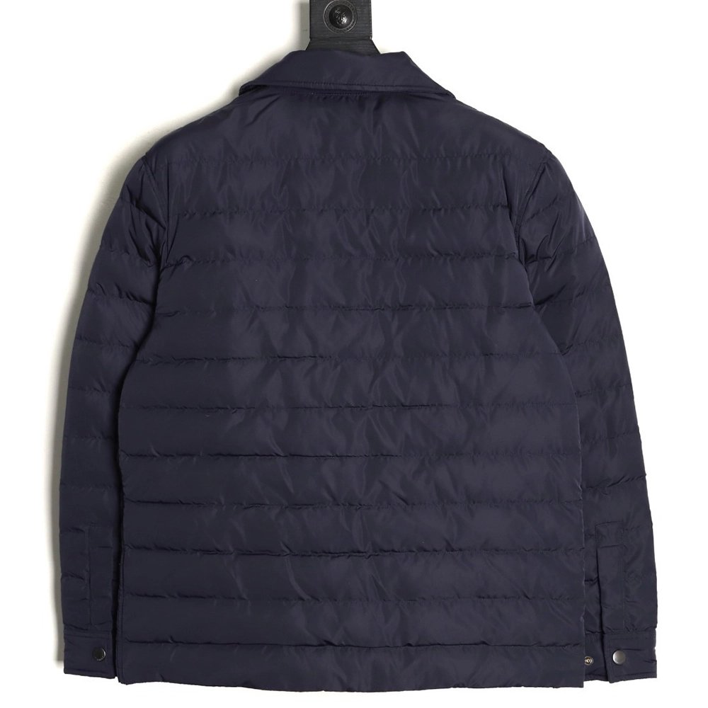 Burberry Leather Patch Pocket Collar Down Jacket,Burberry