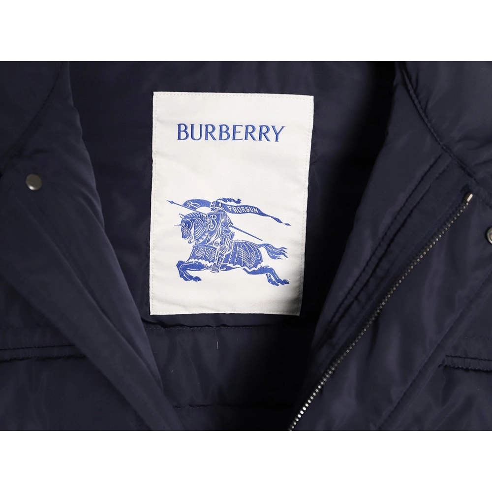 Burberry Leather Patch Pocket Collar Down Jacket,Burberry