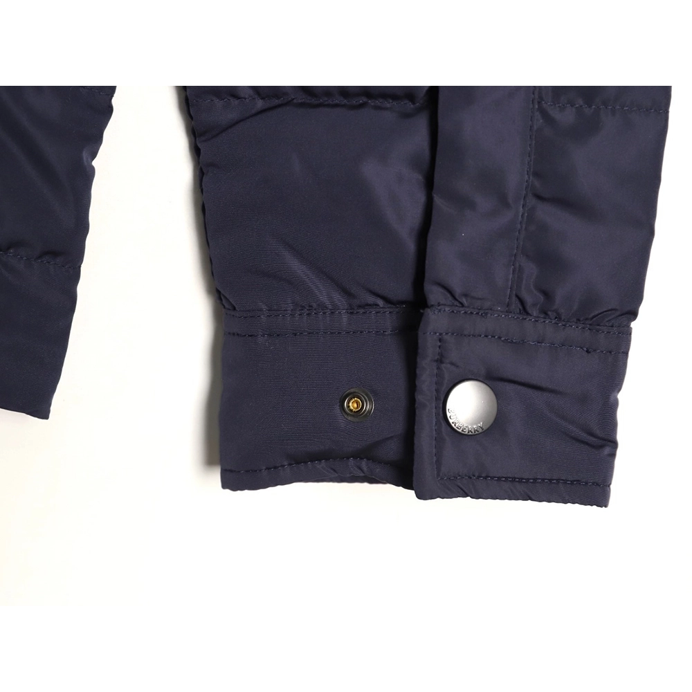 Burberry Leather Patch Pocket Collar Down Jacket,Burberry