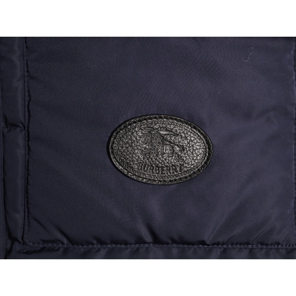 Burberry Leather Patch Pocket Collar Down Jacket,Burberry