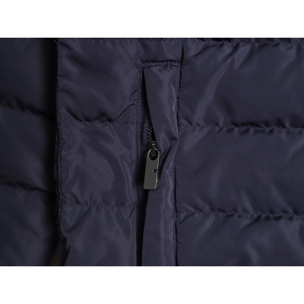 Burberry Leather Patch Pocket Collar Down Jacket,Burberry