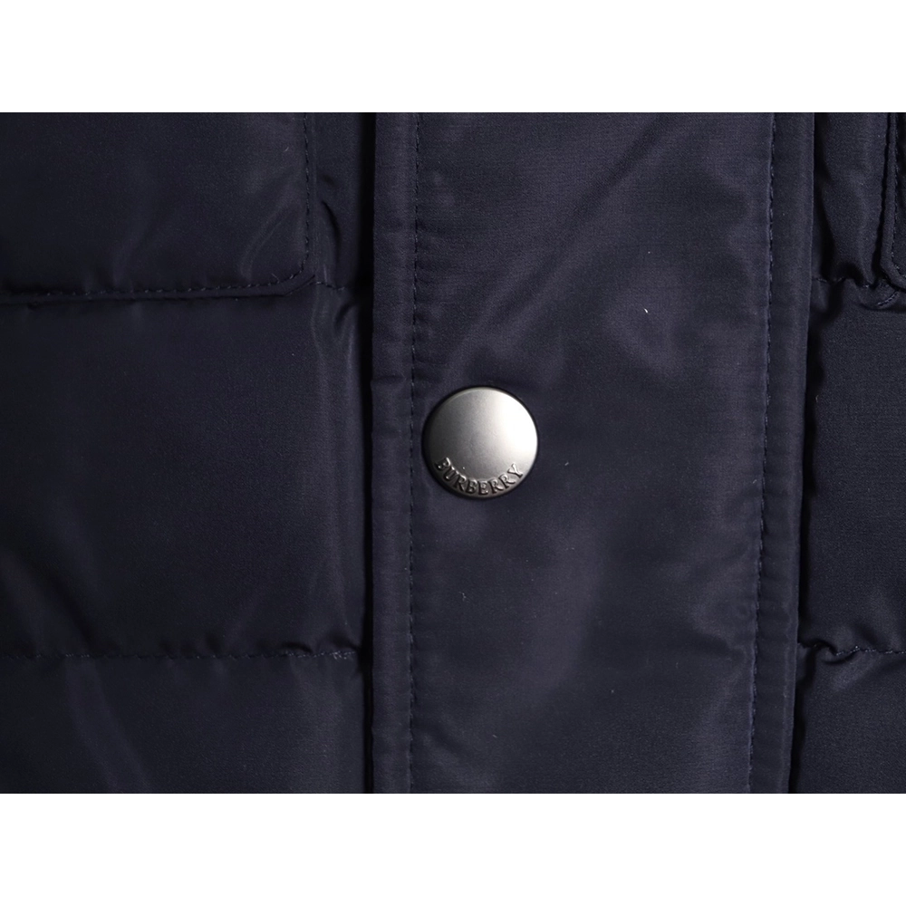 Burberry Leather Patch Pocket Collar Down Jacket,Burberry