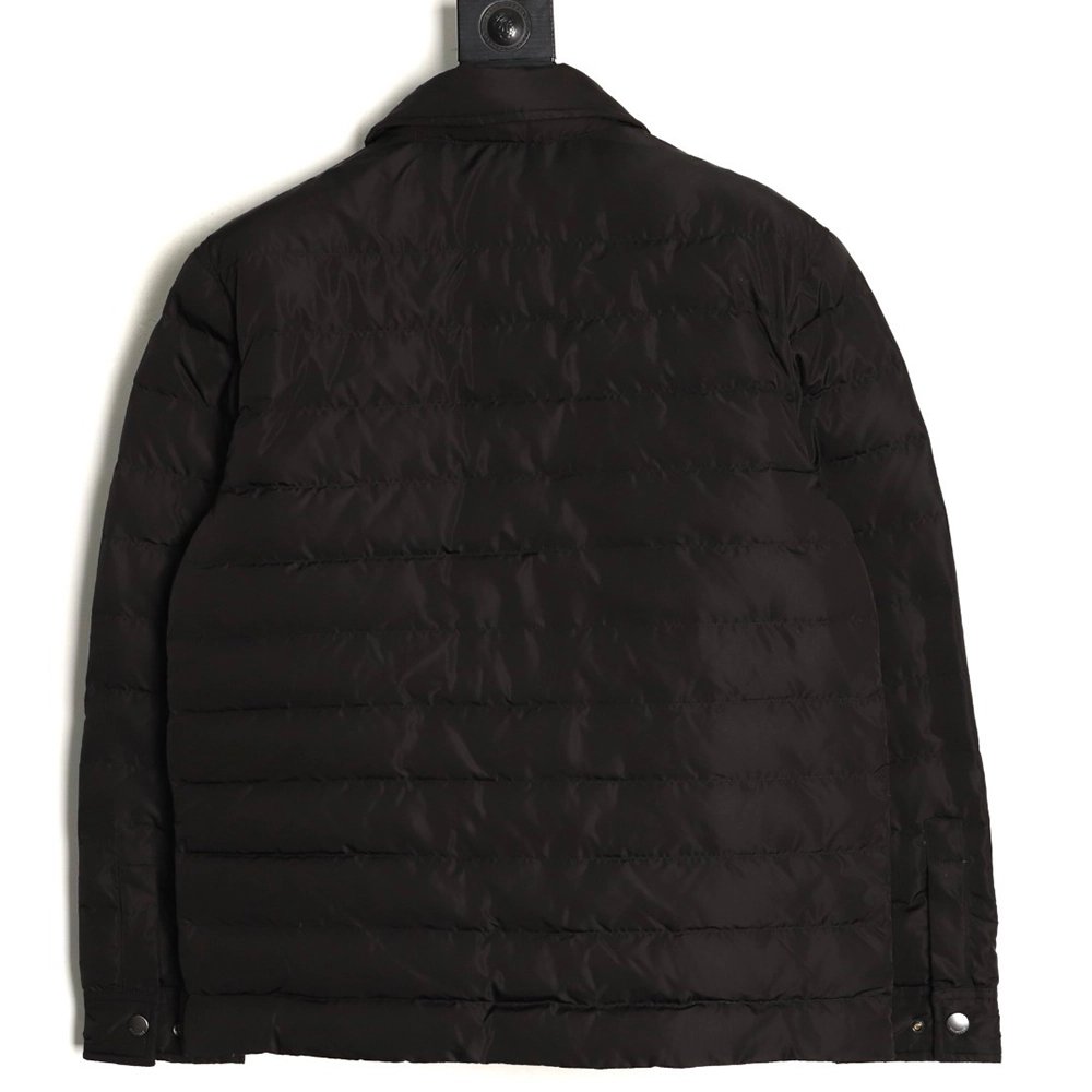 Burberry Leather Patch Pocket Collar Down Jacket TSK1,Burberry