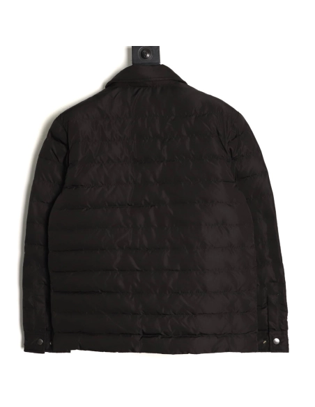 Burberry Leather Patch Pocket Collar Down Jacket TSK1,Burberry