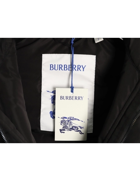 Burberry Leather Patch Pocket Collar Down Jacket TSK1,Burberry