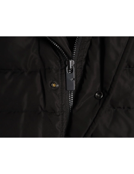 Burberry Leather Patch Pocket Collar Down Jacket TSK1,Burberry