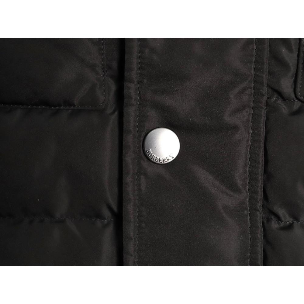 Burberry Leather Patch Pocket Collar Down Jacket TSK1,Burberry