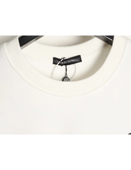 Chrome Hearts Leather Label Cross Crew Neck Sweatshirt,Chrome Hearts