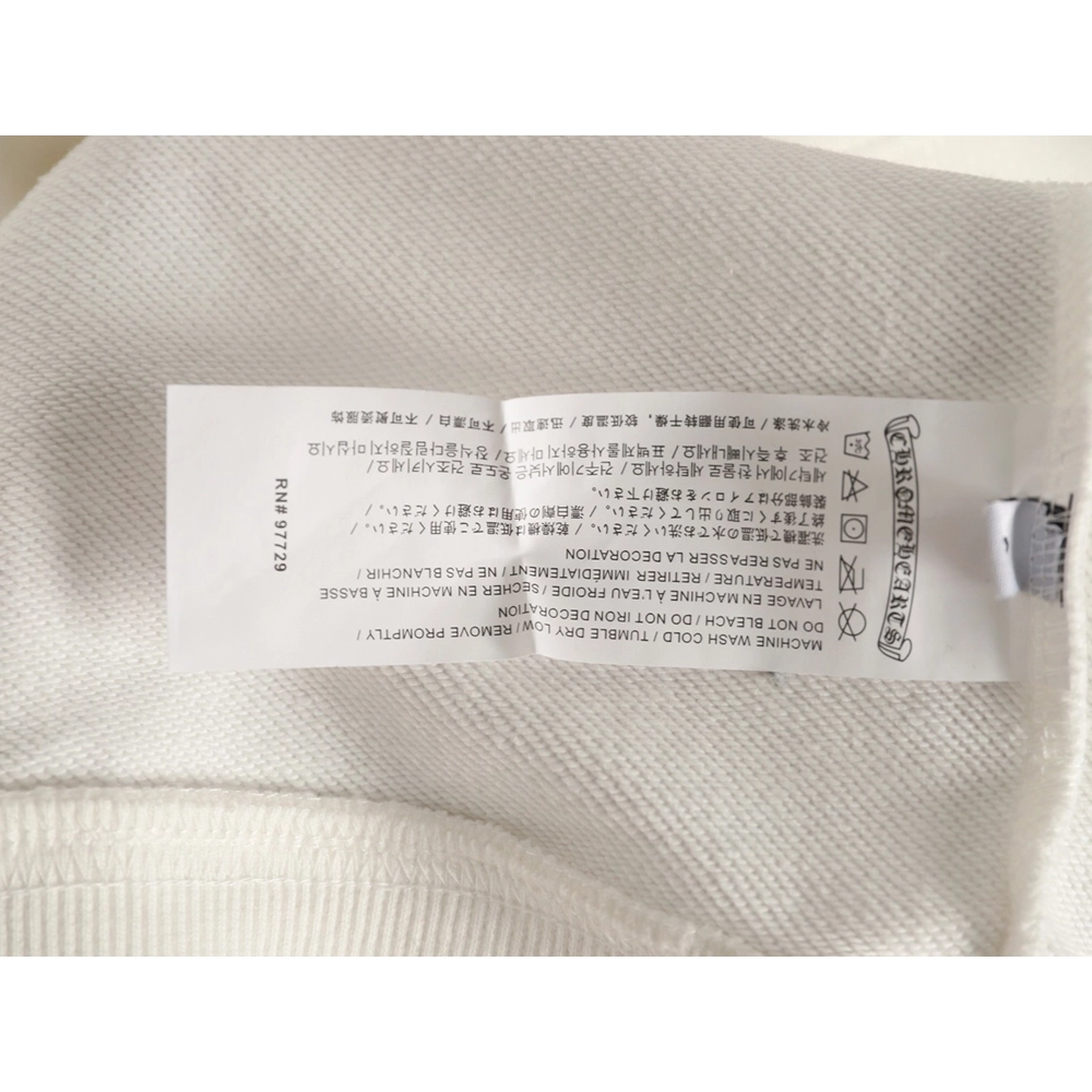 Chrome Hearts Leather Label Cross Crew Neck Sweatshirt,Chrome Hearts